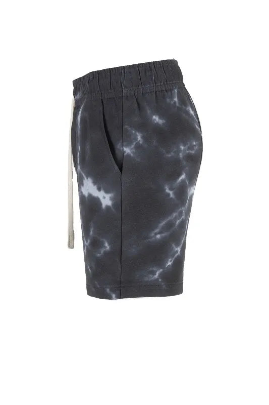 Image of WEIV Men's Full Size Cyclone Pinwheel Tie-dyed Sweat Shorts Plus Size | Queeble.shop