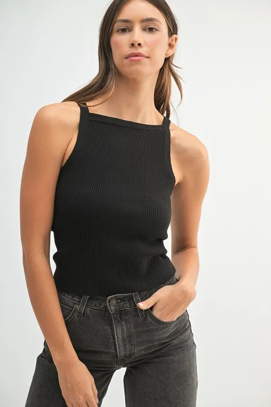 Image of MABLE Ribbed Knit Tank | Queeble.shop