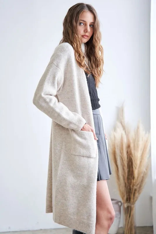 Image of ADORA 2tone Sweater Open Cardigan | Queeble.shop