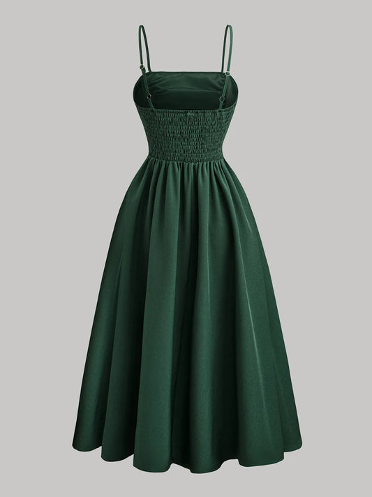 Image of Smocked Square Neck Cami Dress | Queeble.shop