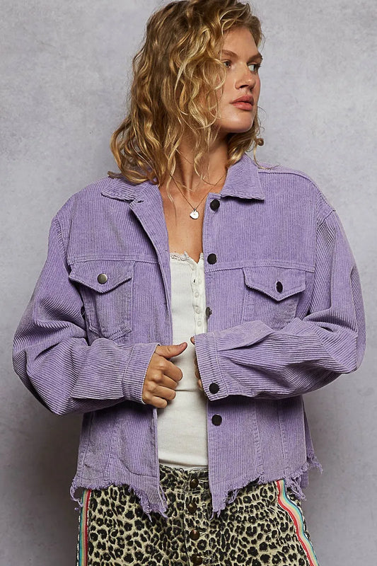 Image of POL Button Down Corduroy Trucker Jacket | Queeble.shop