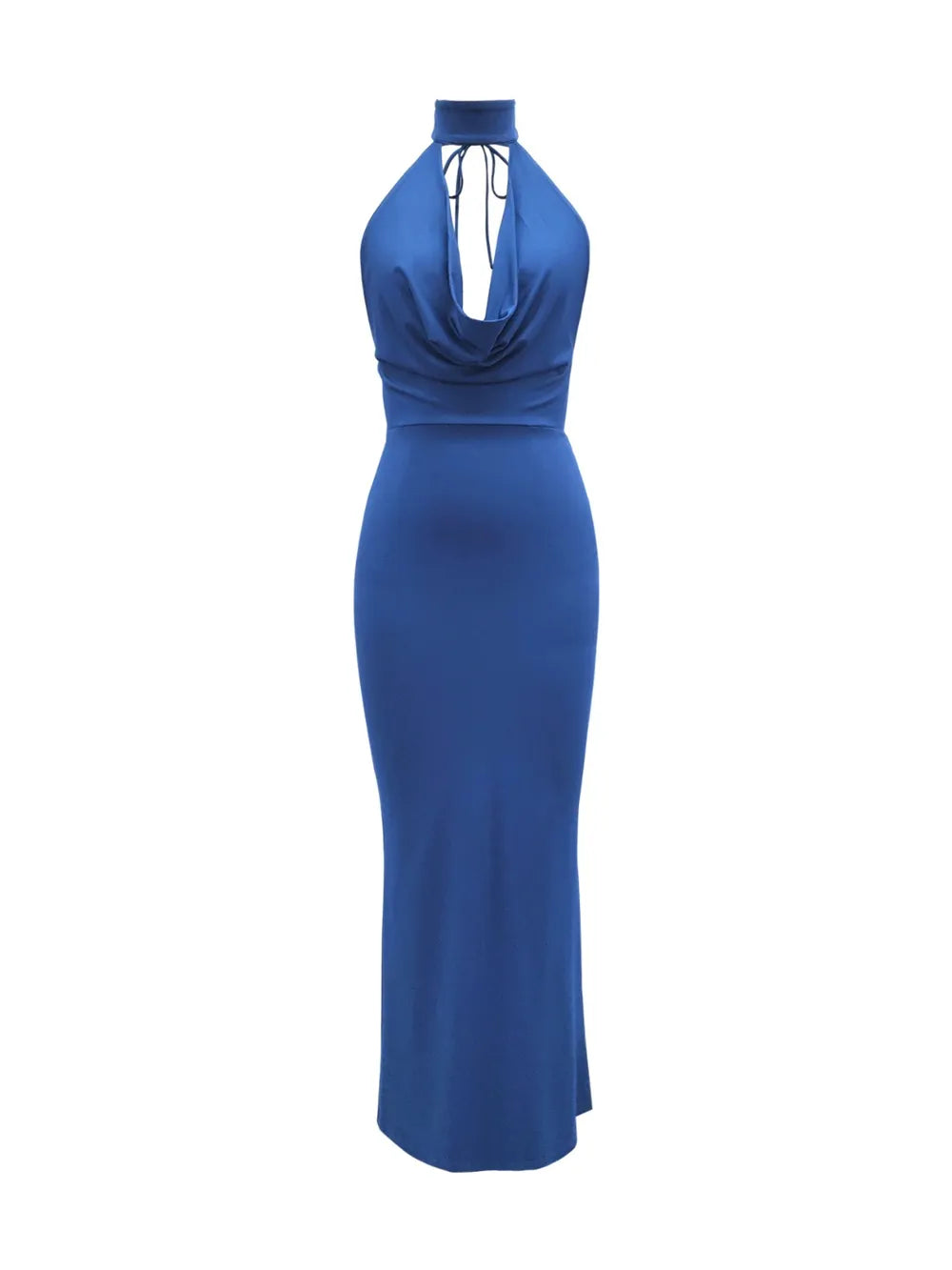Image of Backless Lace Up Back Sleeveless Maxi Dress | Queeble.shop