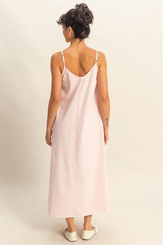Image of HYFVE Dyed V-Neck Loose Dress | Queeble.shop