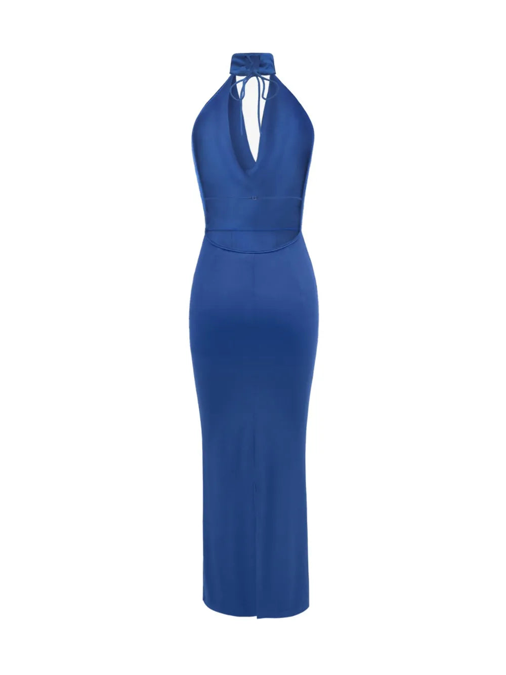 Image of Backless Lace Up Back Sleeveless Maxi Dress | Queeble.shop
