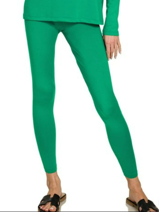 Image of Zenana Microfiber Round Neck Top and Leggings Set | Queeble.shop