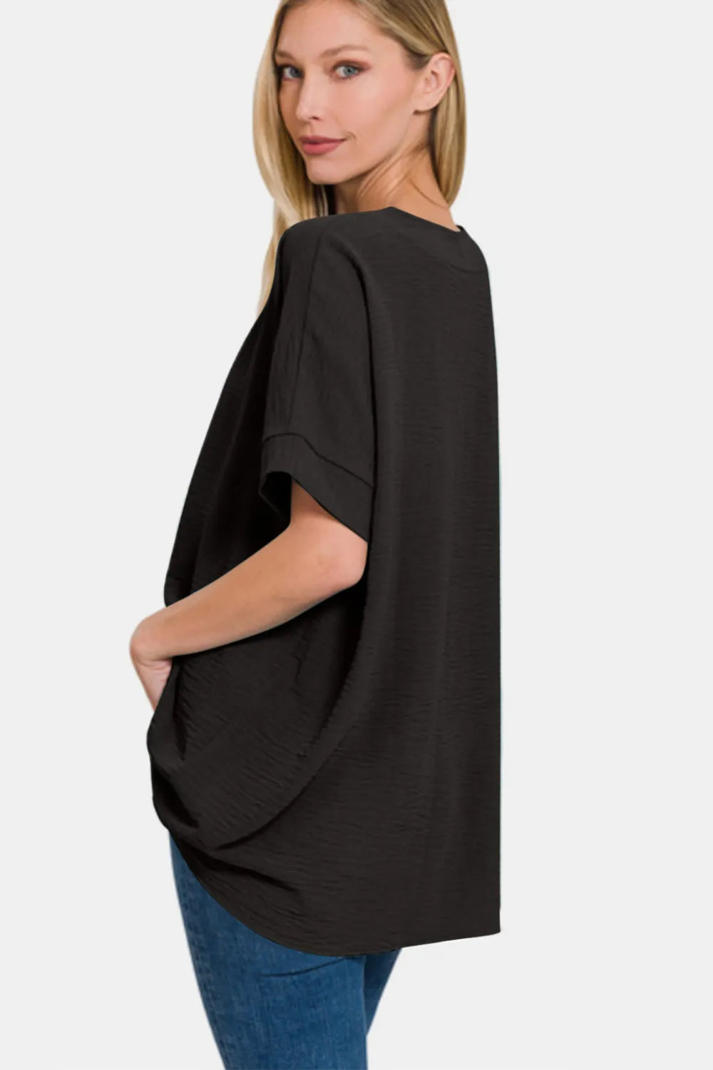 Image of Zenana Full Size V-Neck Short Sleeve Top | Queeble.shop