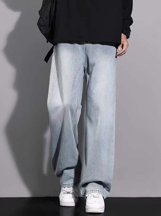 Image of Men's Full Size Wide Leg Jeans Plus Size | Queeble.shop