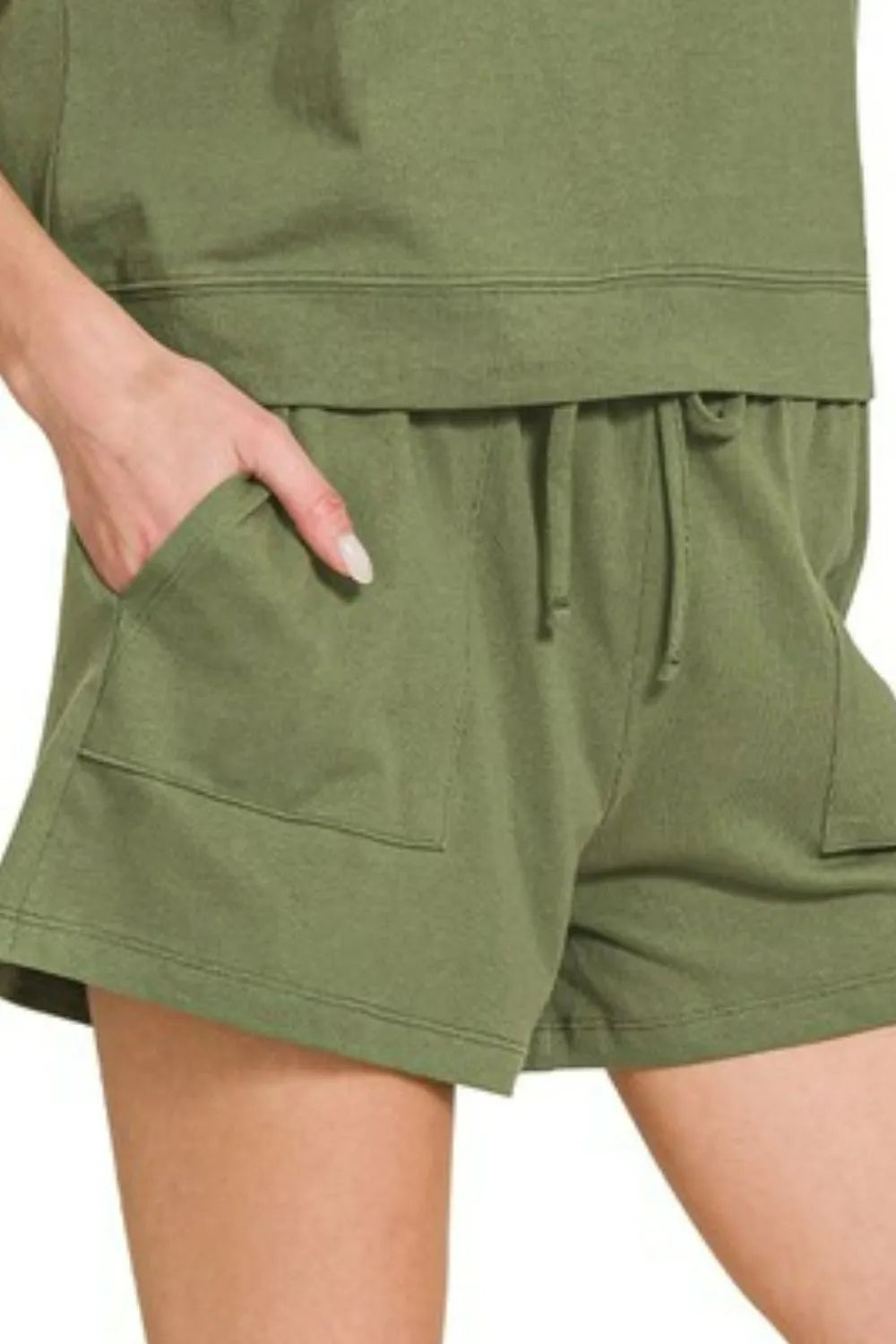 Image of Zenana Premium Cotton Top & Shorts Set | Queeble.shop