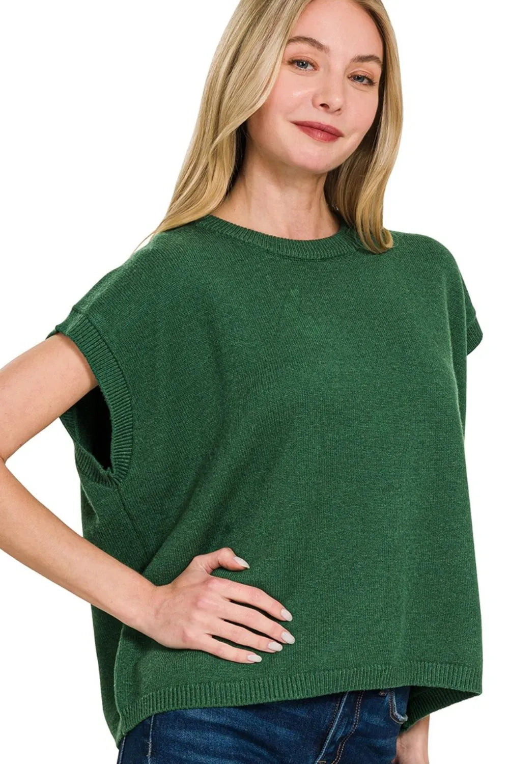 Image of Zenana Oversized Viscose Sweater Vest | Queeble.shop