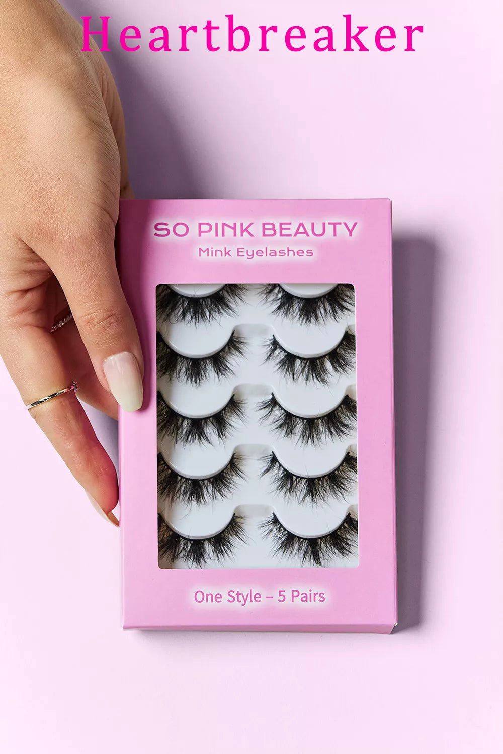 Image of SO PINK BEAUTY Mink Eyelashes 5 Pairs | Queeble.shop