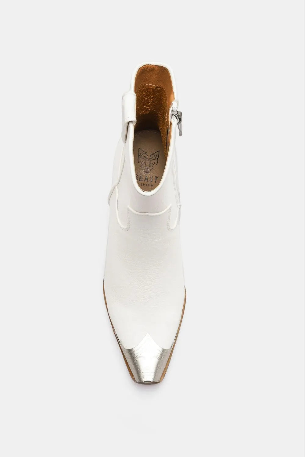 Image of Beast Fashion Faux Leather Block Heel Boots with Side Zippers | Queeble.shop