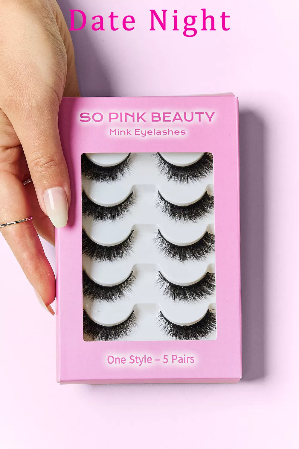Image of SO PINK BEAUTY Mink Eyelashes 5 Pairs | Queeble.shop