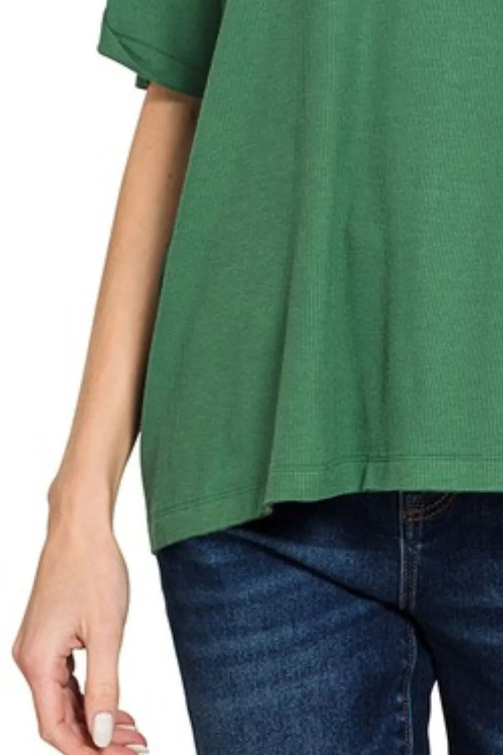 Image of Zenana Oversized Ribbed Round Neck Short Sleeve Tee | Queeble.shop
