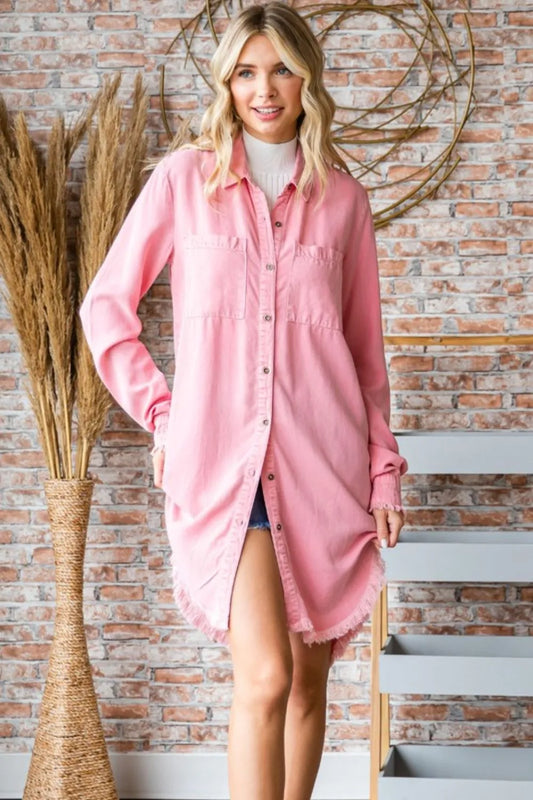 Image of Veveret Button-Up Shirt Dress | Queeble.shop