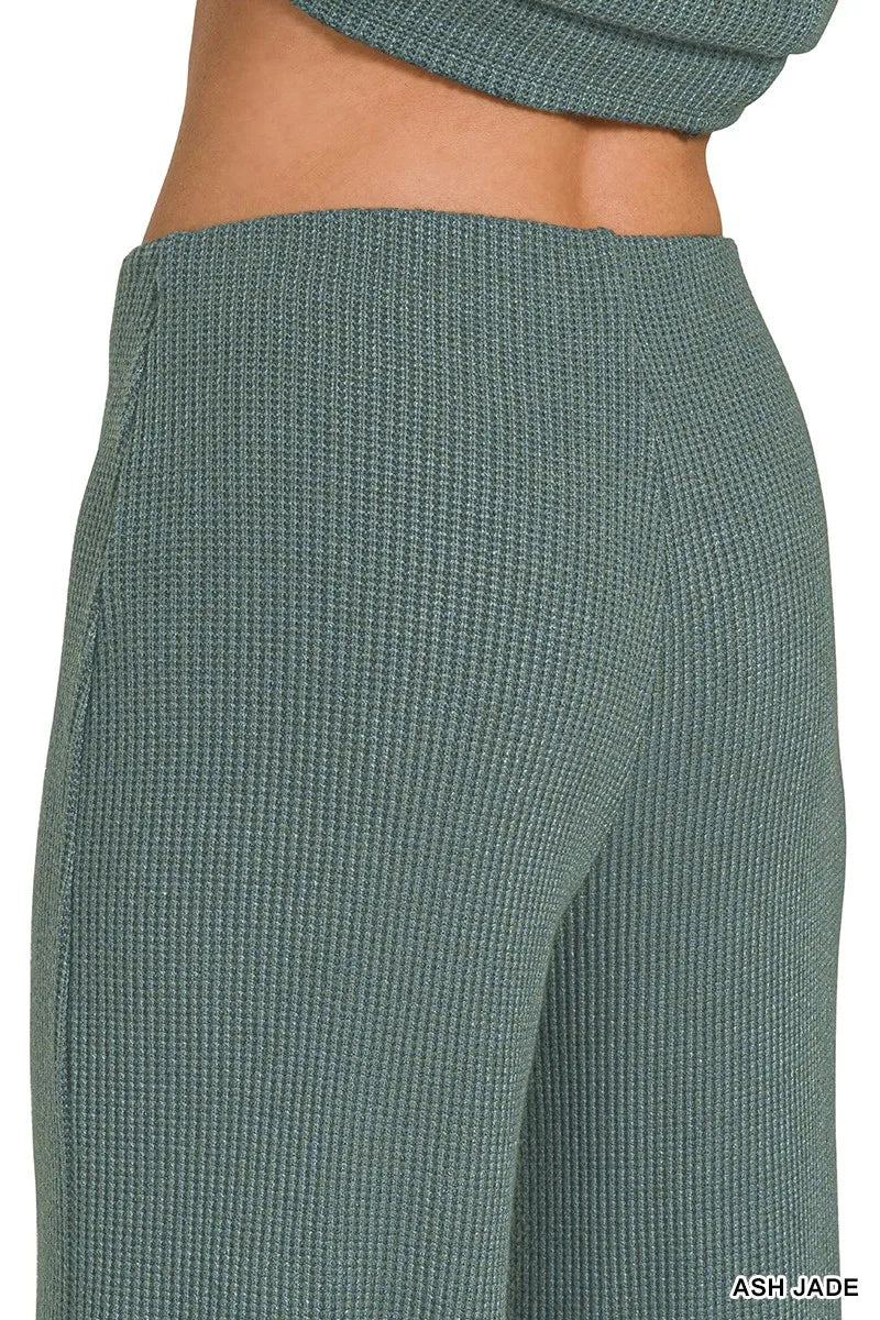 Image of Zenana Mock Neck Top and Pants Sweater Set | Queeble.shop