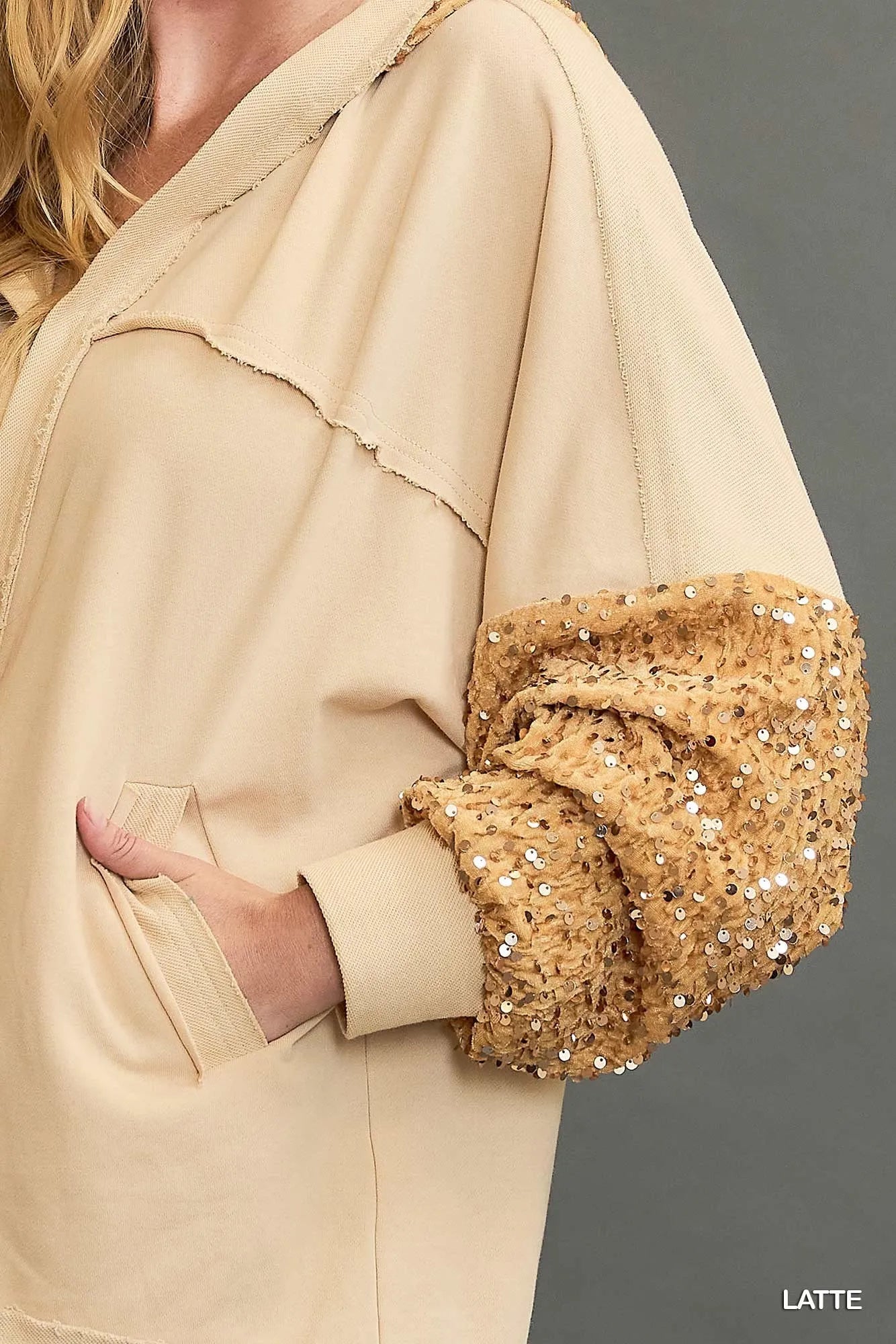 Image of Umgee Sequined French Terry Jacket | Queeble.shop