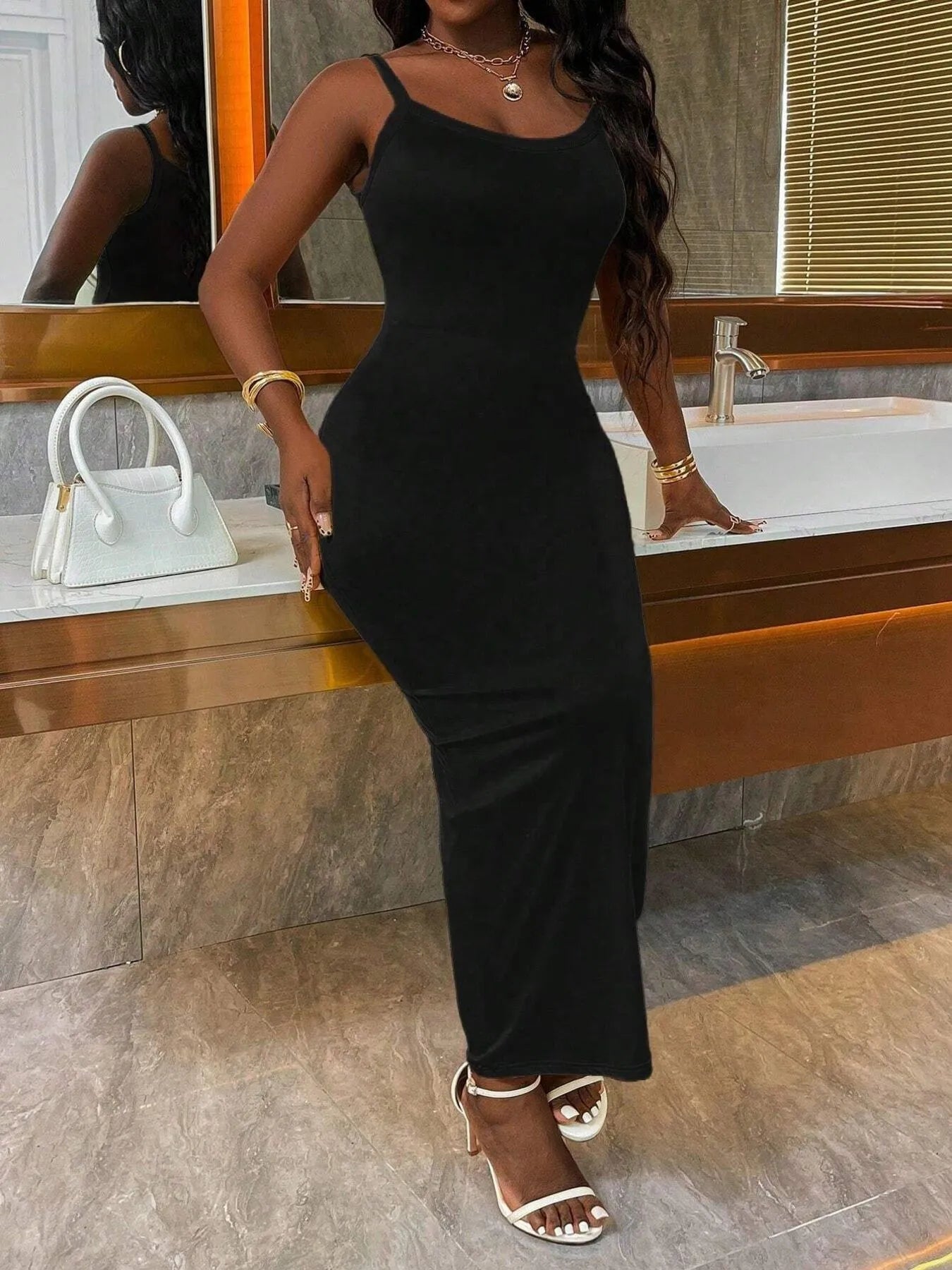 Image of Scoop Neck Maxi Cami Dress | Queeble.shop