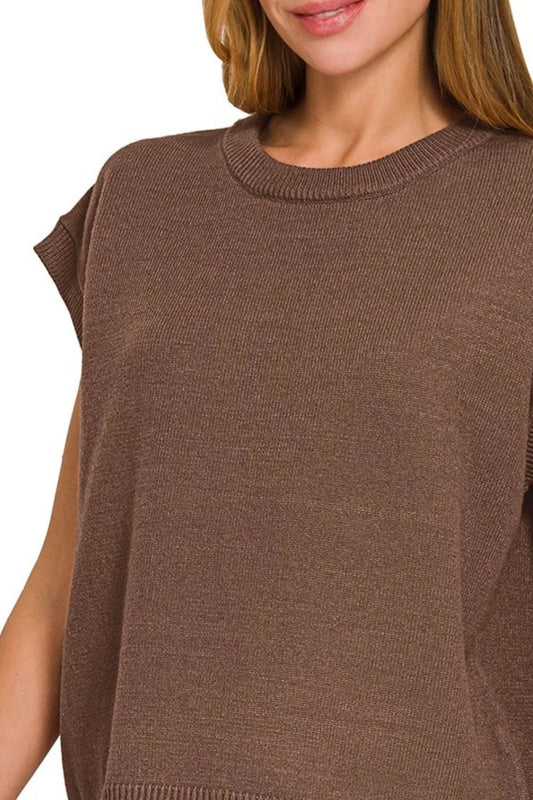 Image of Zenana Oversized Viscose Sweater Vest | Queeble.shop