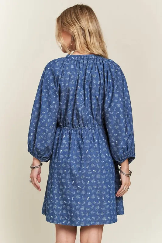 Image of ADORA Batwing Sleeves Floral Dress | Queeble.shop