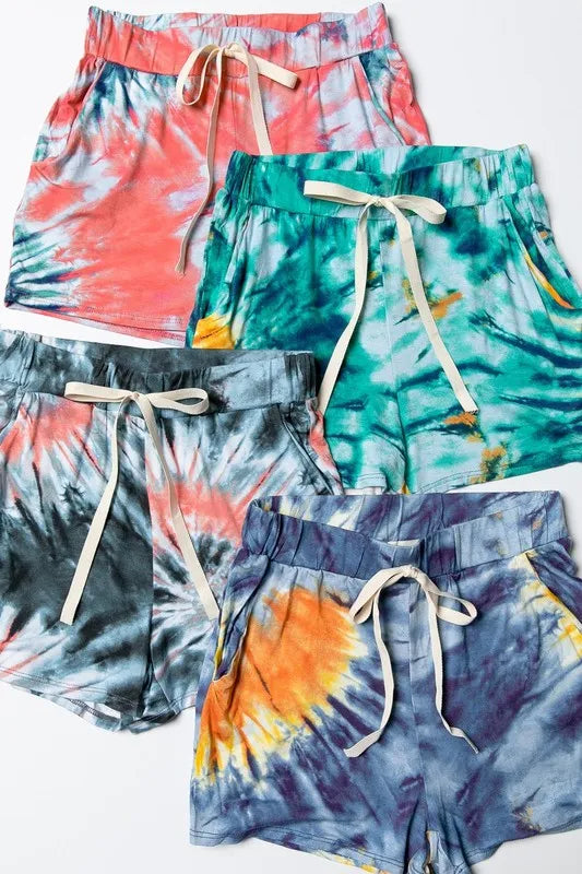 Image of BiBi Tie Dye Print Casual Shorts | Queeble.shop
