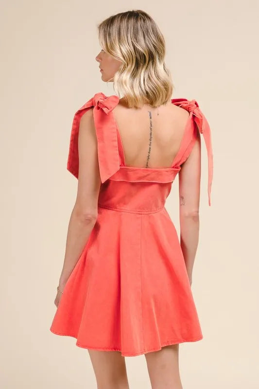 Image of SO ME Fit and Flare Washed Gameday Dress | Queeble.shop