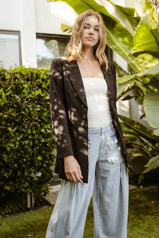 Image of BiBi Single Brested Peaked Lapel Blazer | Queeble.shop