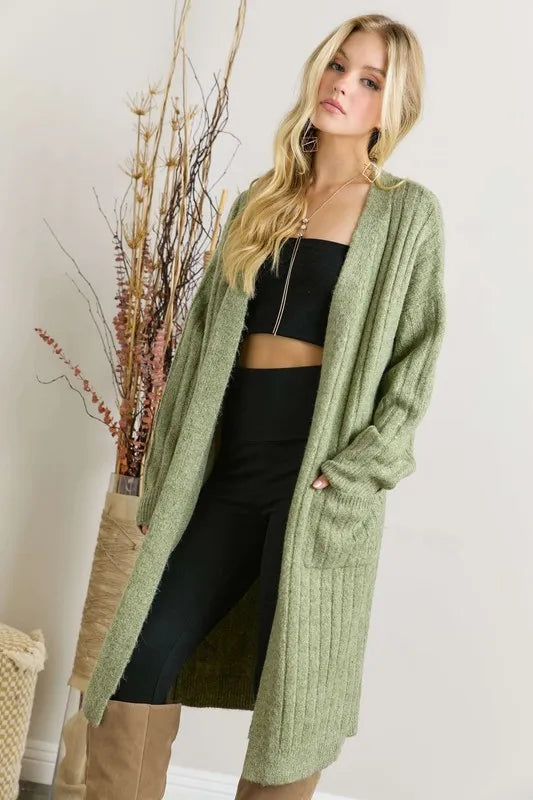 Image of ADORA Super Soft Rib Knit Cardigan | Queeble.shop