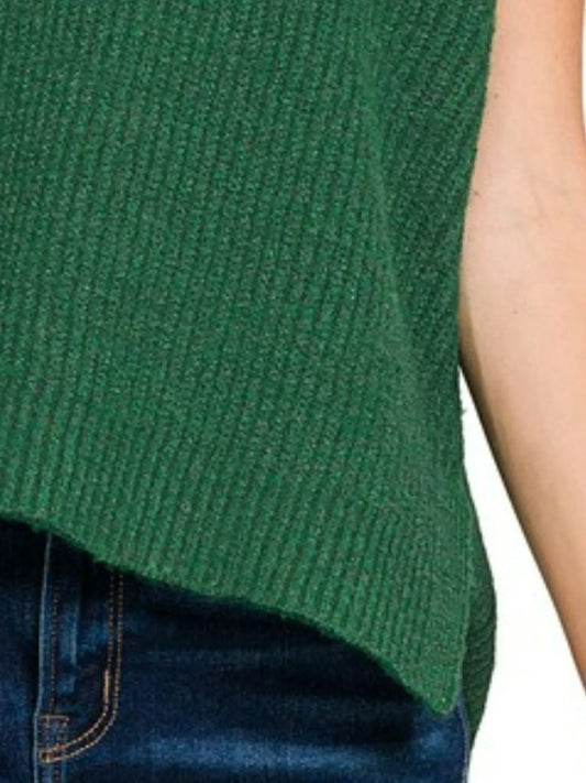 Image of Zenana Oversized Sweater Vest with Side Slit | Queeble.shop