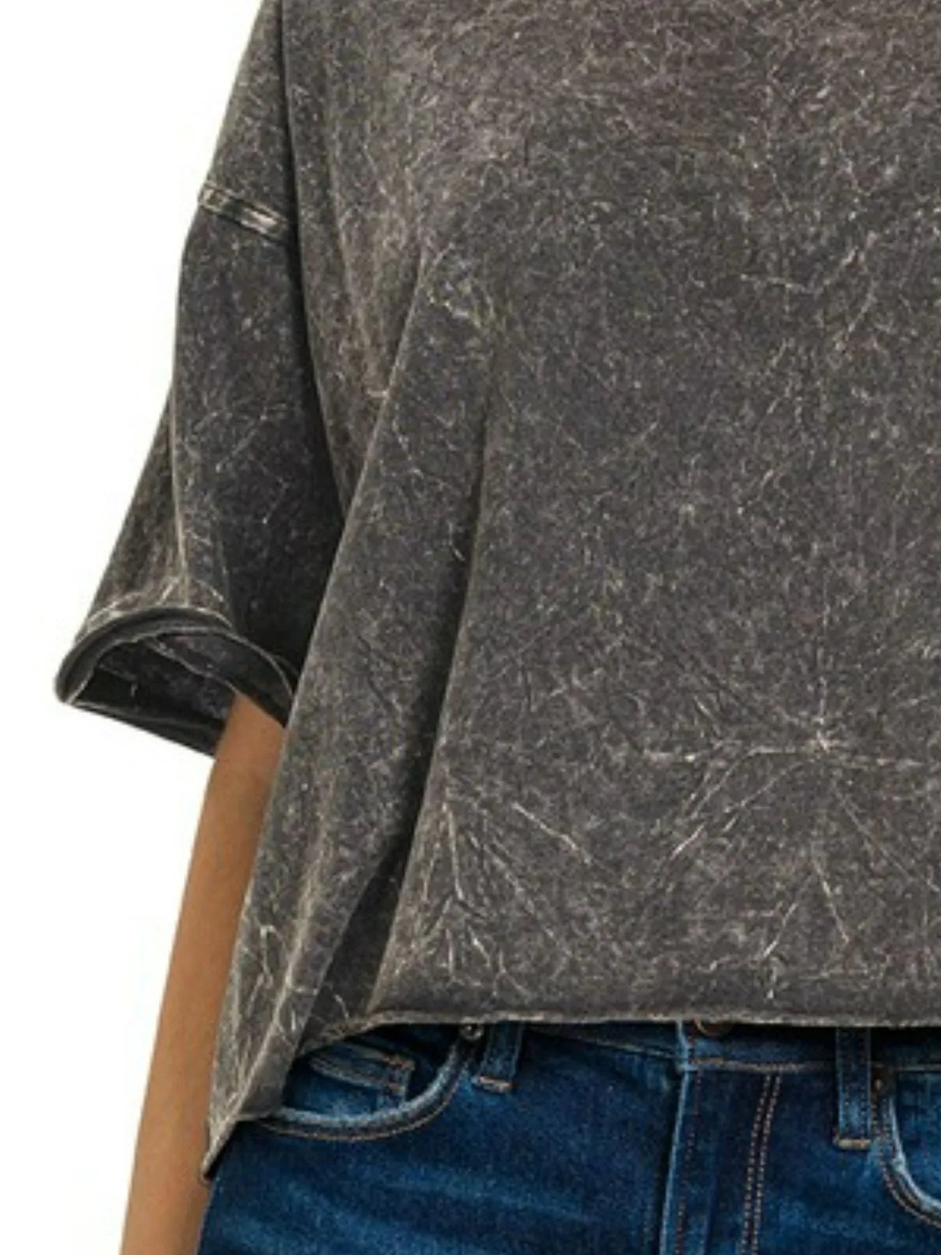 Image of Zenana Acid Crinkle-Washed Oversized T-Shirt | Queeble.shop