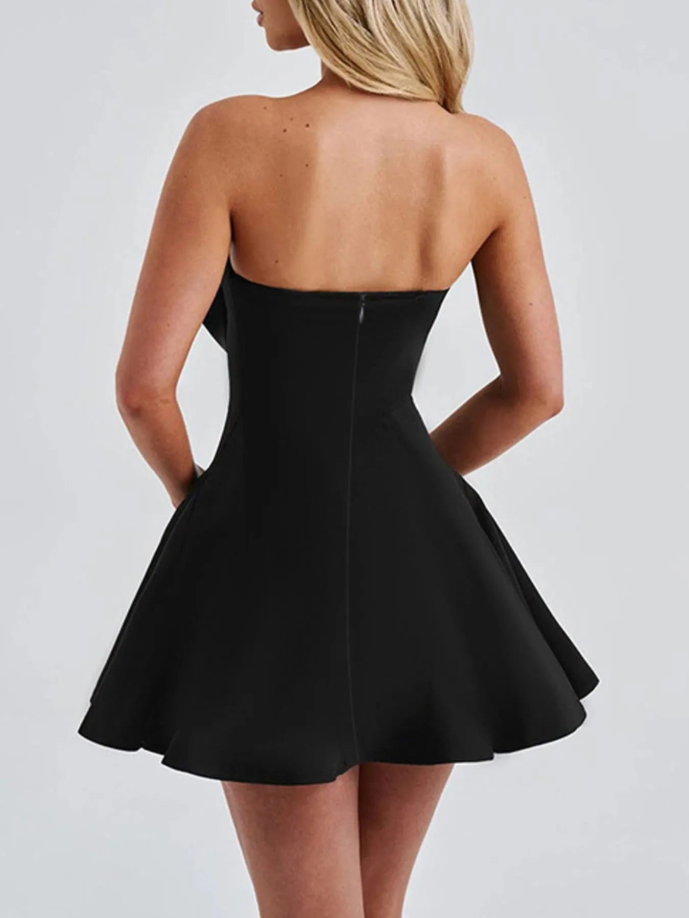 Image of Bow Tube A-Line Mini Dress | Queeble.shop