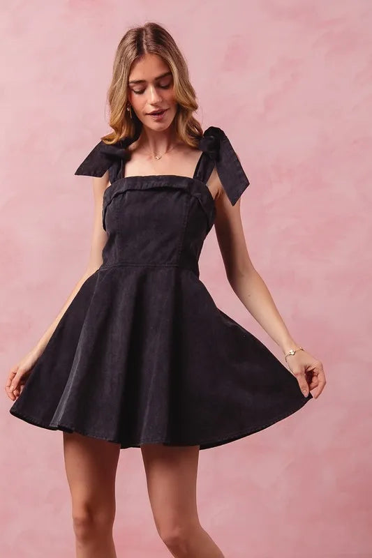 Image of SO ME Fit and Flare Washed Gameday Dress | Queeble.shop