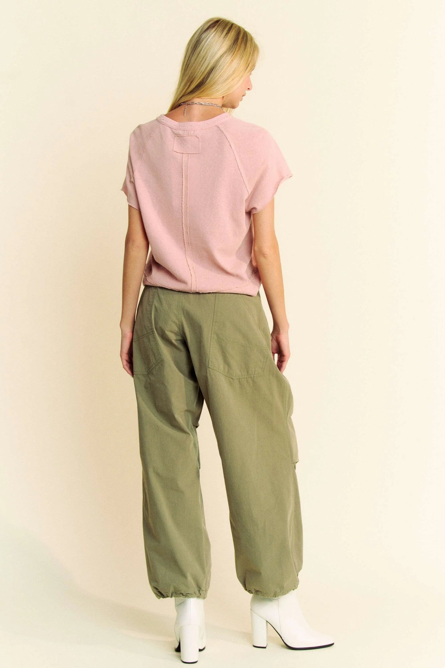 Image of Davi & Dani Breezy Knit Fabric Short Sleeve T-shirt Top | Queeble.shop