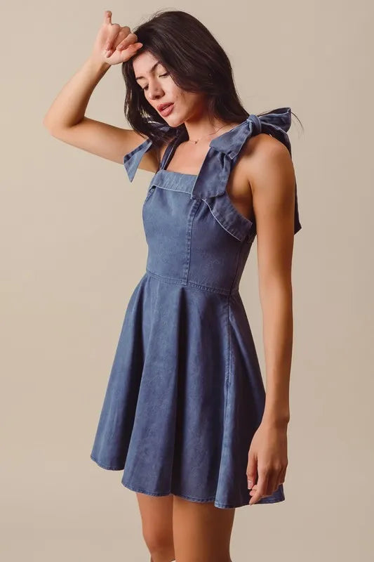 Image of SO ME Fit and Flare Washed Gameday Dress | Queeble.shop