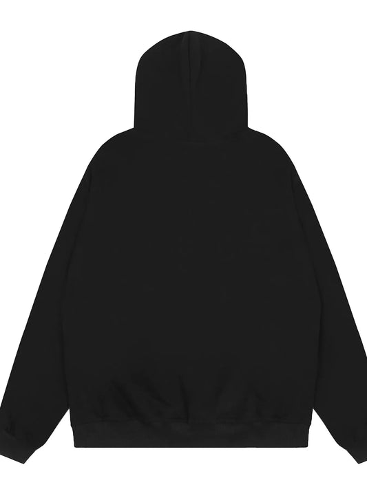 Image of Men's Apple Graphic Drawstring Kangaroo Pocket Hoodie | Queeble.shop