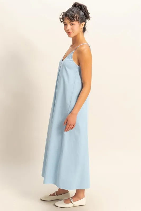 Image of HYFVE Dyed V-Neck Loose Dress | Queeble.shop