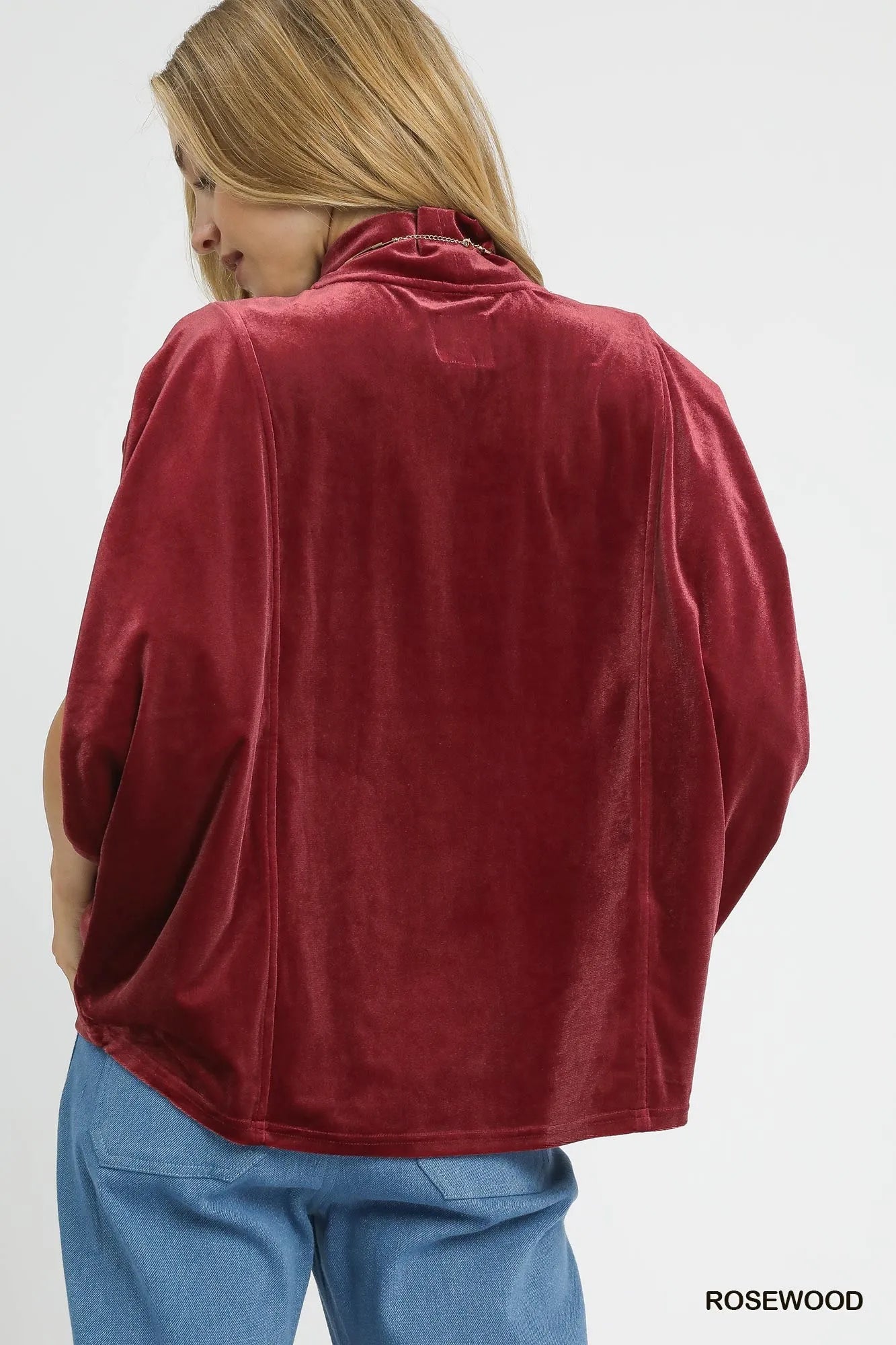 Image of Umgee Velvet Mock Neck Sleeveless Blouse | Queeble.shop