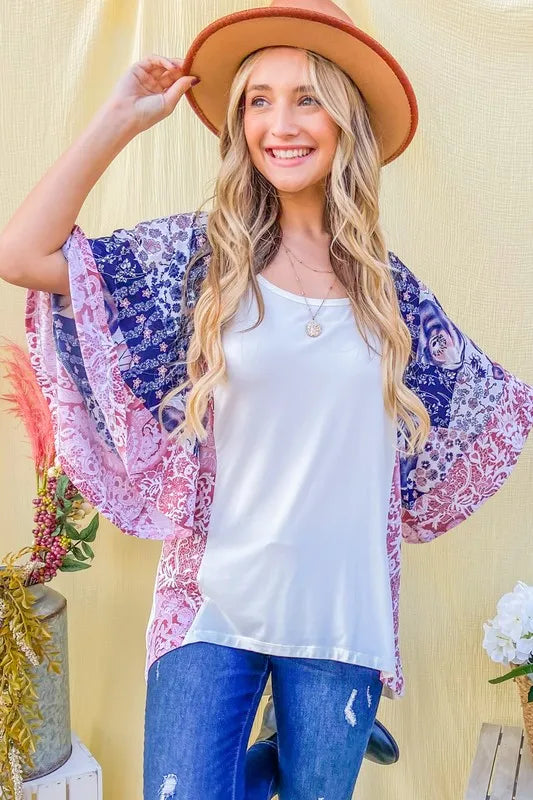 Image of And The WhyFloral Print Bell Sleeve Top | Queeble.shop