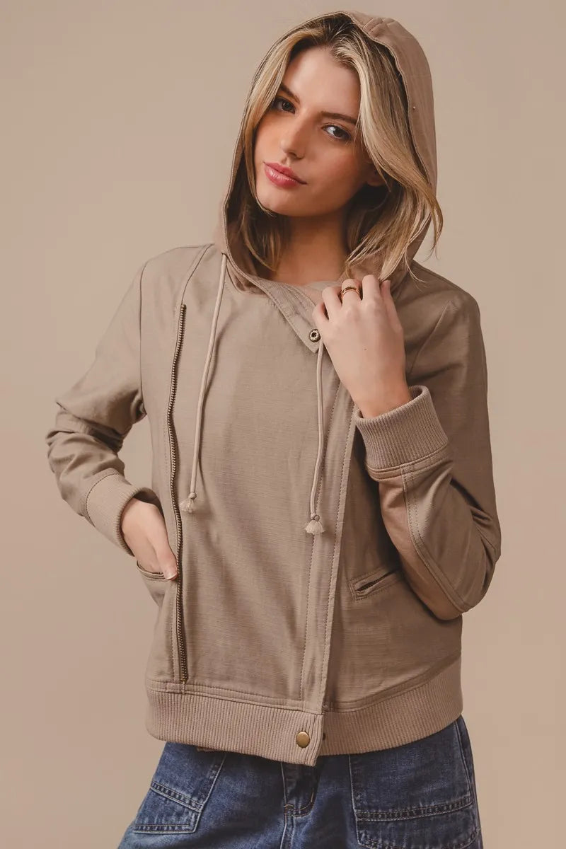 Image of BiBi Textured Woven Rider Jacket | Queeble.shop