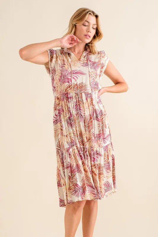 Image of And The Why Boho Printed Tiered Dress | Queeble.shop