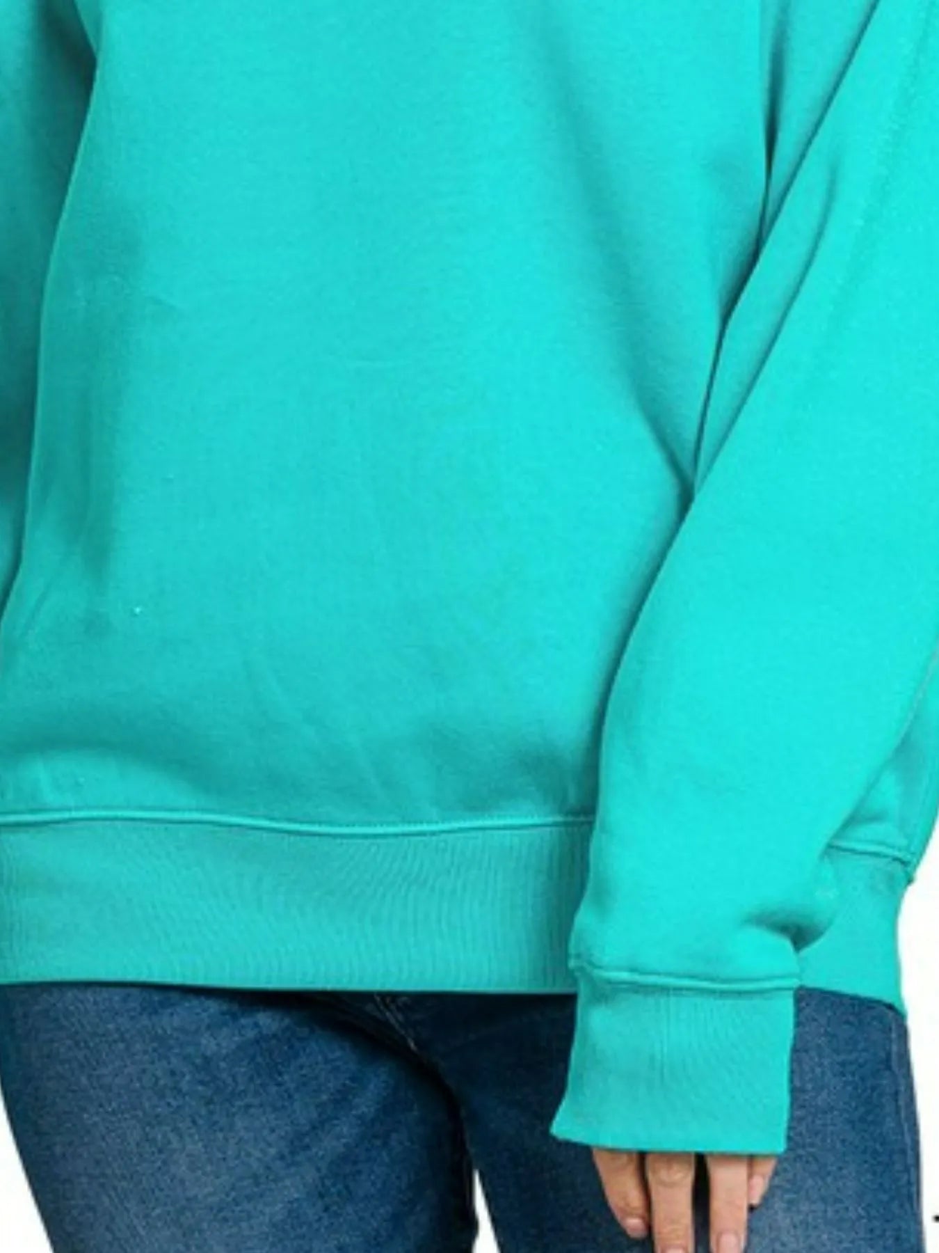 Image of Zenana Fleece Crewneck Long Sleeve Sweatshirt | Queeble.shop