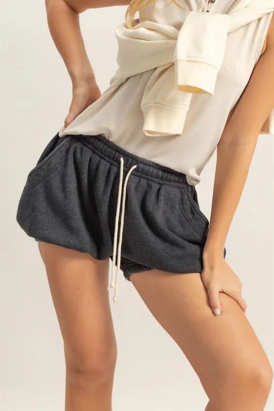 Image of HYFVE Drawstring Bubble Hem Shorts | Queeble.shop