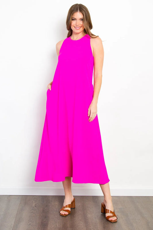 Image of Be Stage Midi Tank Dress with Pockets | Queeble.shop