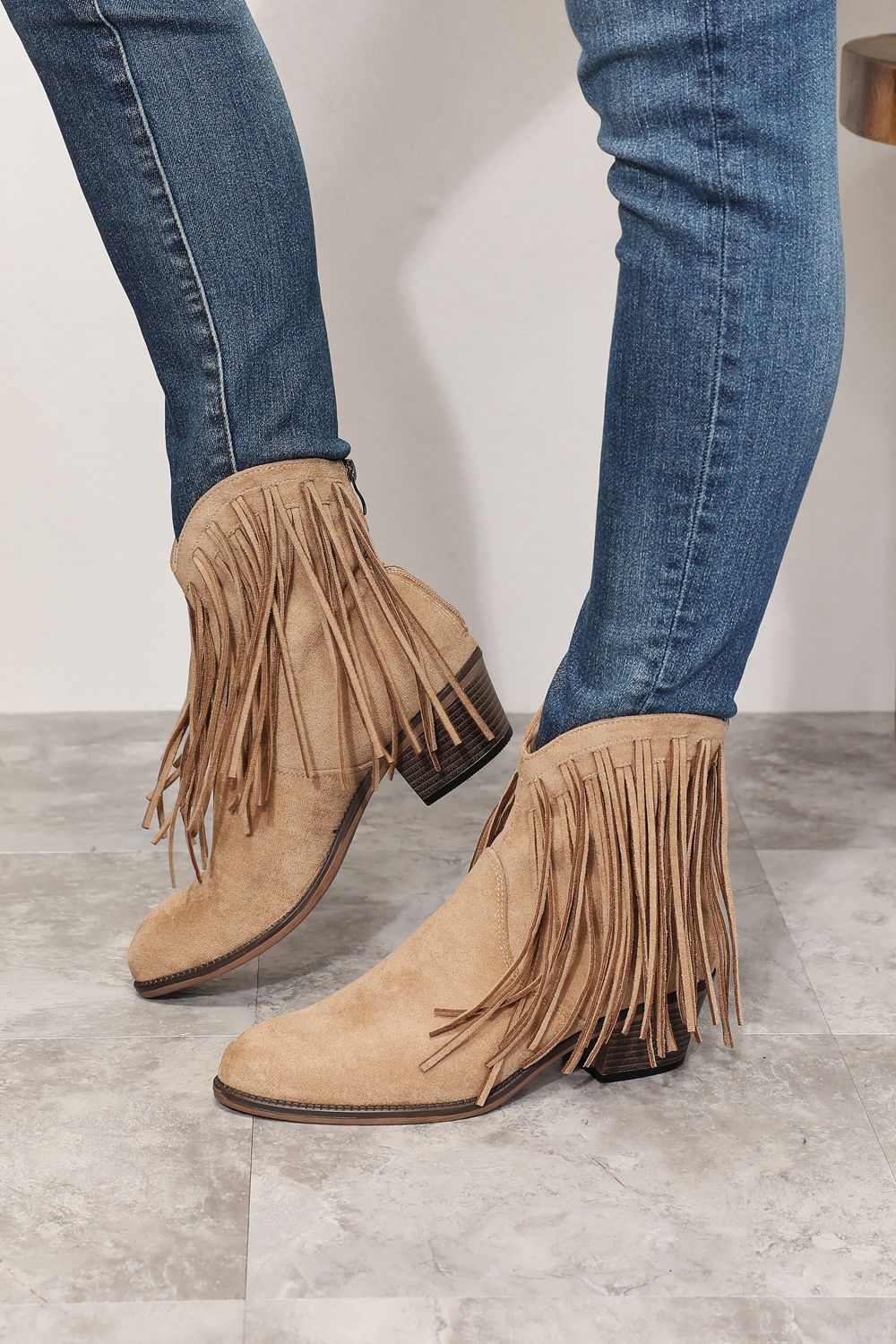 Image of Legend Women's Fringe Cowboy Western Ankle Boots | Queeble.shop