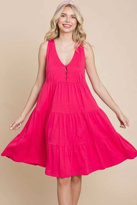 Image of Culture Code Racerback Tiered Tank Dress | Queeble.shop