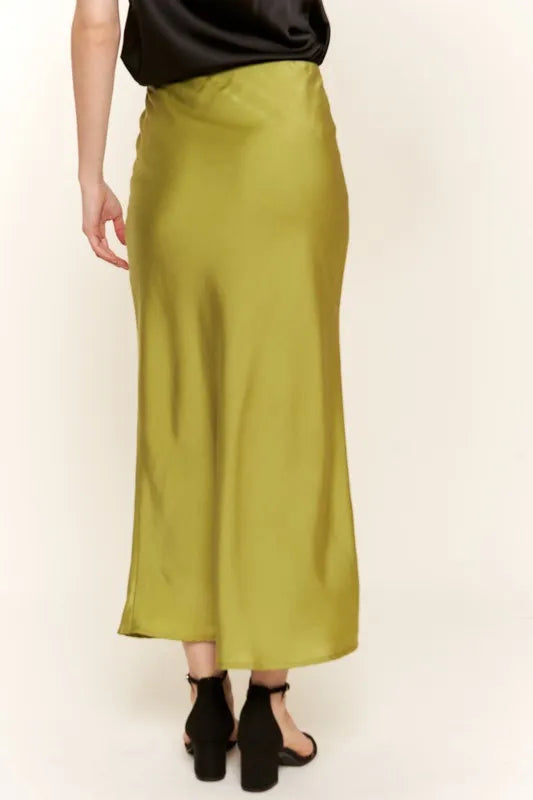 Image of And The Why Satin Midi Skirt | Queeble.shop