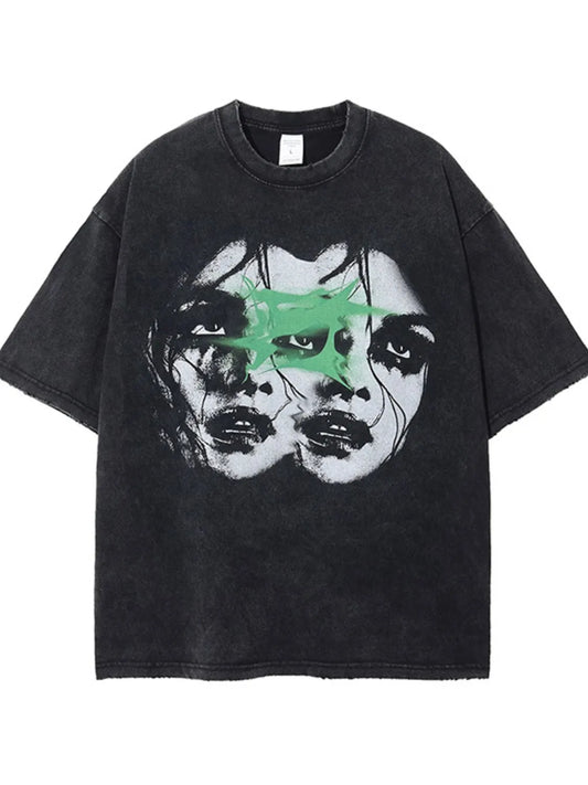 Image of Men's Graphic Round Neck Short Sleeve T-Shirt | Queeble.shop