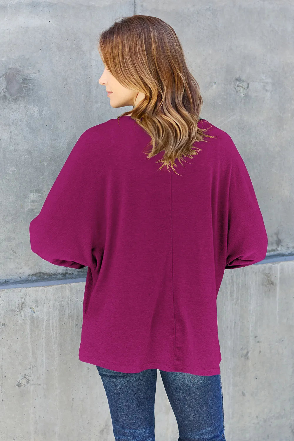 Image of Double Take Full Size Round Neck Long Sleeve T-Shirt | Queeble.shop