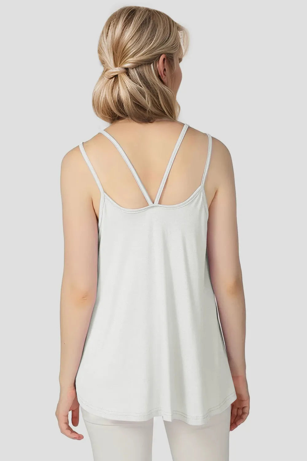 Image of Basic Bae Bamboo Scoop Neck Double Spaghetti Straps Cami | Queeble.shop
