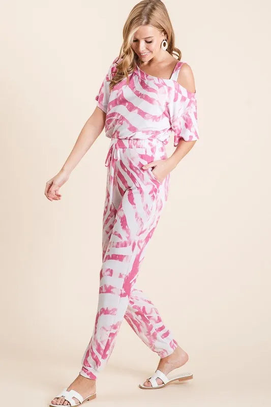 Image of BiBi Zebra Print French Terry Top and Pants Set | Queeble.shop