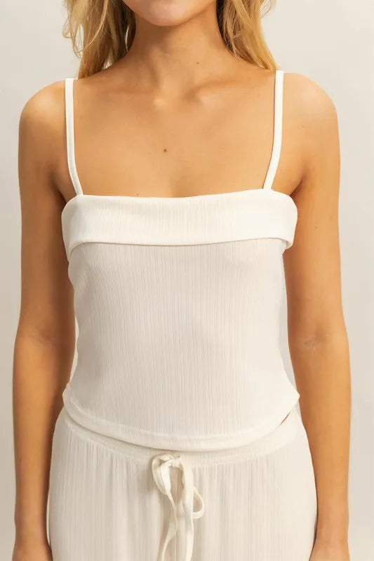 Image of HYFVE Rib Knit Cami Top and Pants Set | Queeble.shop